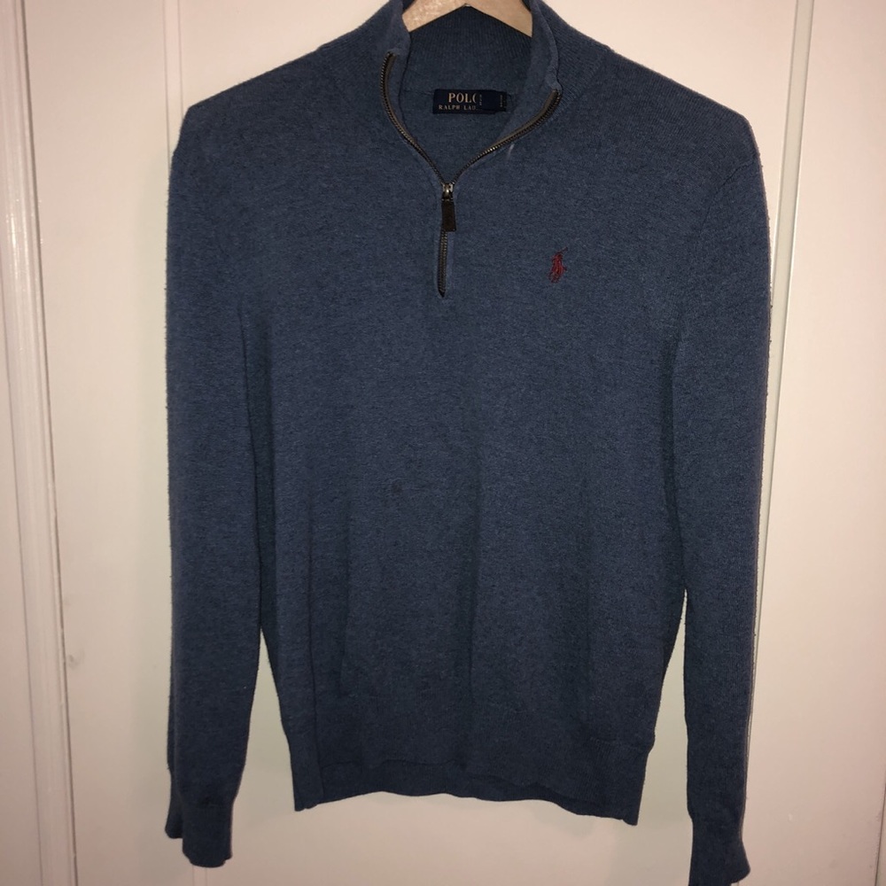 POLO wool quarter zip